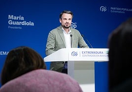 Abel Bautista, secretario general del PP extremeño y consejero de Presidencia de la Junta de Extremadura.