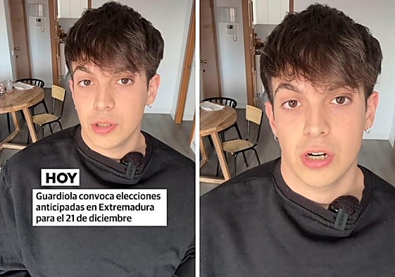 El demoledor discurso del 'influencer' Helio Roque ante las elecciones en Extremadura