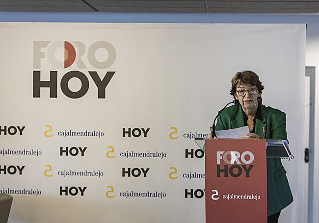 La subgobernadora del Banco de España durante su intervención.