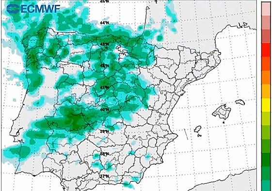 Un nuevo frente dejará precipitaciones este viernes en Extremadura.
