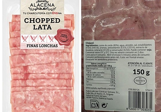 Alerta alimentaria: retiran este chóped de DIA por posible contaminación con listeria