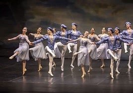 Representación del Lago de los cisnes por Tchaikovsky National Ballet, en enero pasado en Cáceres.