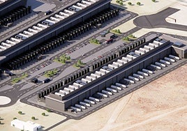 Simulación del centro de datos de Data Riocaya en Badajoz.