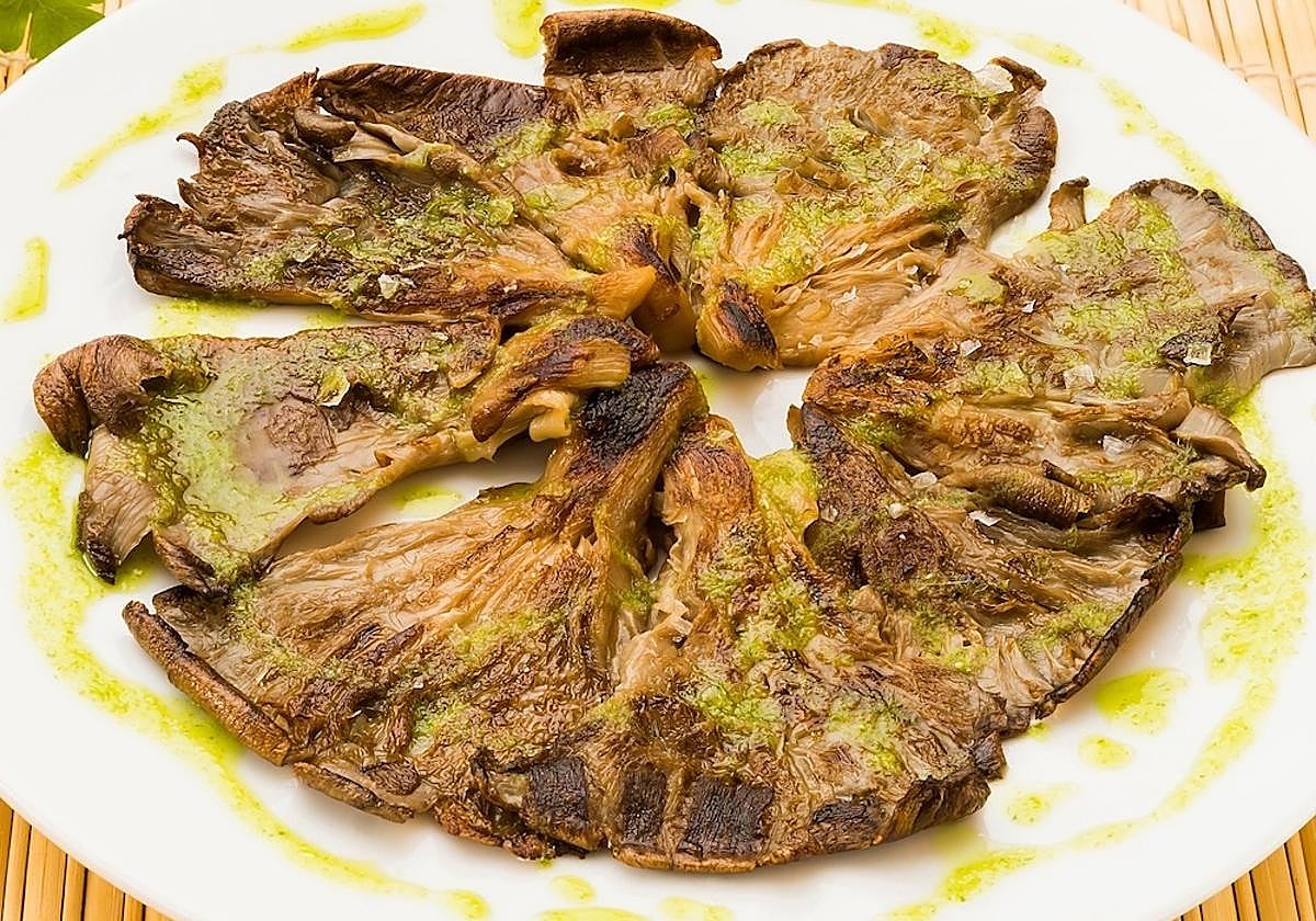 Receta de setas con ajo y perejil en air fryer