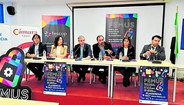 Un momento de la presentación de la Feria de Muestras y Stock en la sede de la Cámara de Comercio.