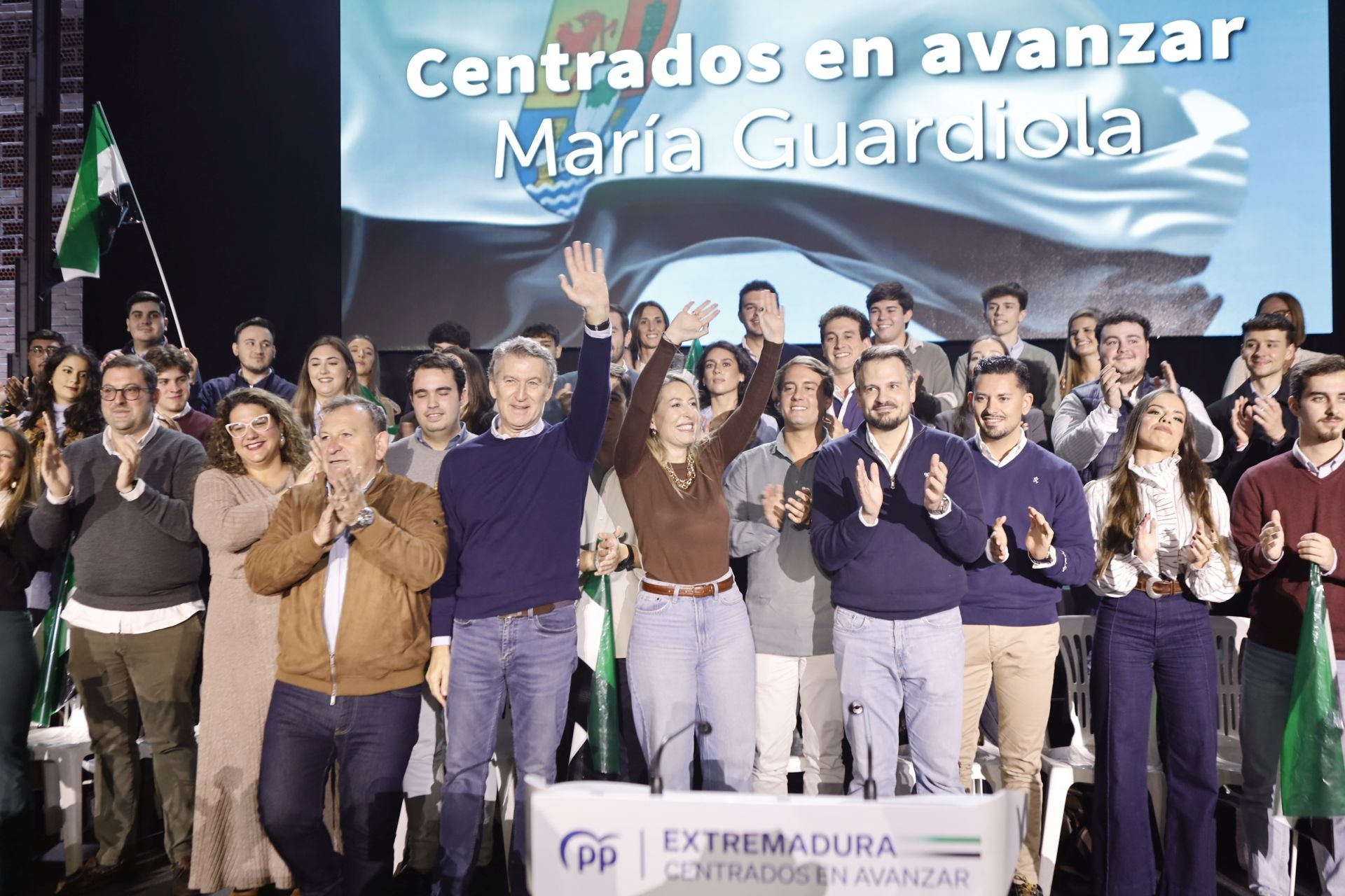 Así ha sido el acto de Feijóo y Guardiola en Lobón