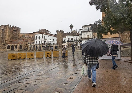 Cáceres durante este episodio de lluvias.
