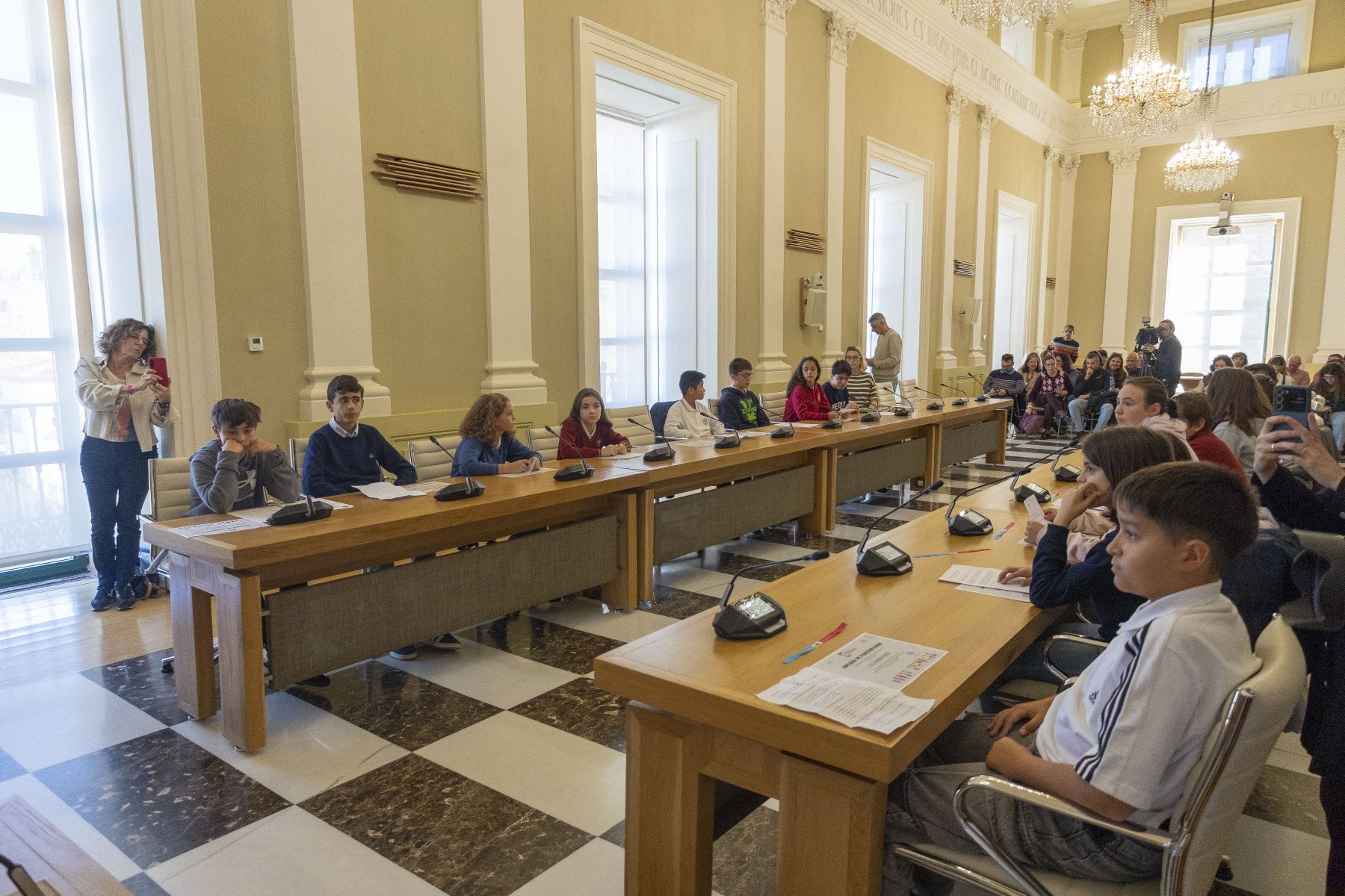 Alumnos de 20 colegios, en el pleno