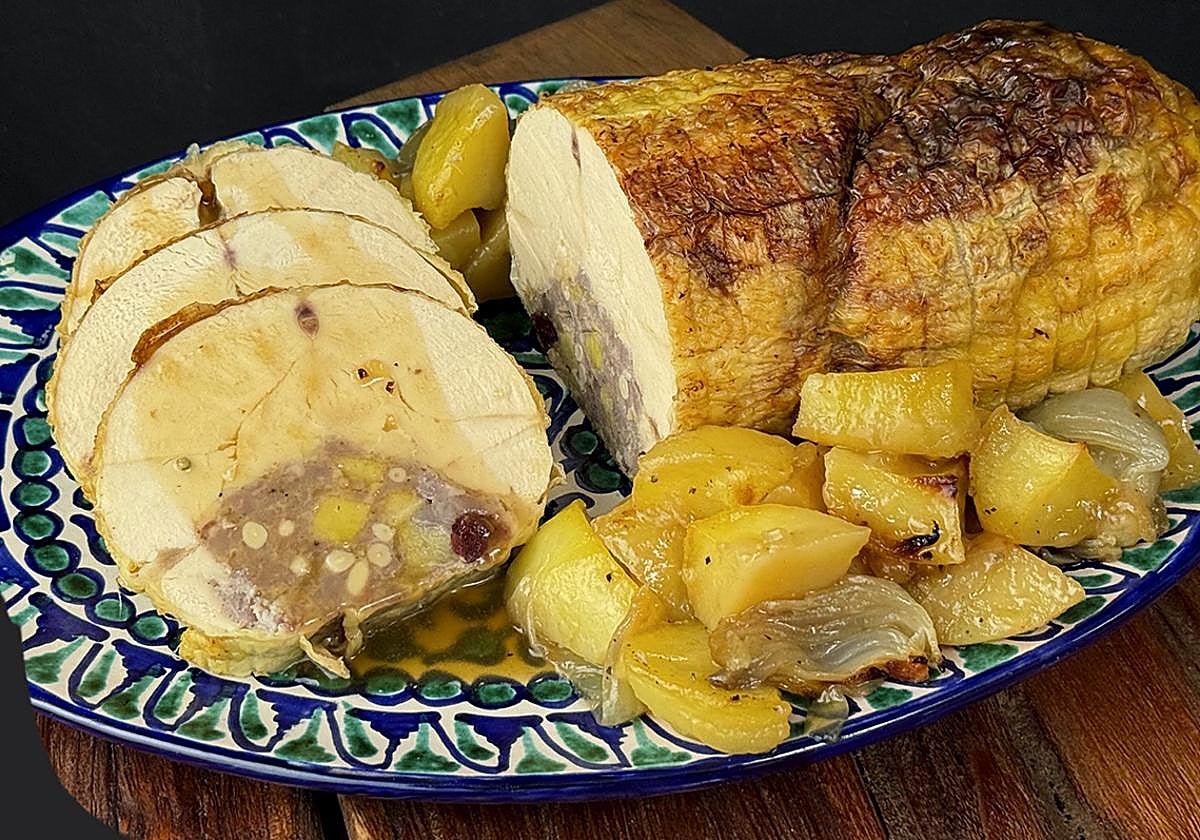 Receta navideña de pollo relleno