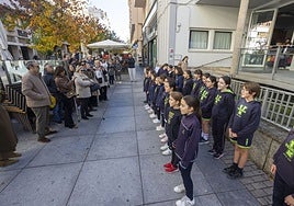 Celebración de Santa Cecilia con alumnos del colegio Carmelitas de Cáceres.