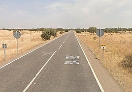 Carretera en la que ha tenido lugar el accidente.