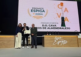 Francisco García, de Bodegas Orán, ganador del Premio Gran Espiga este sábado por la tarde en Ifeba.