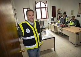 Francisco José Matito en la Jefatura de Policía de Badajoz.