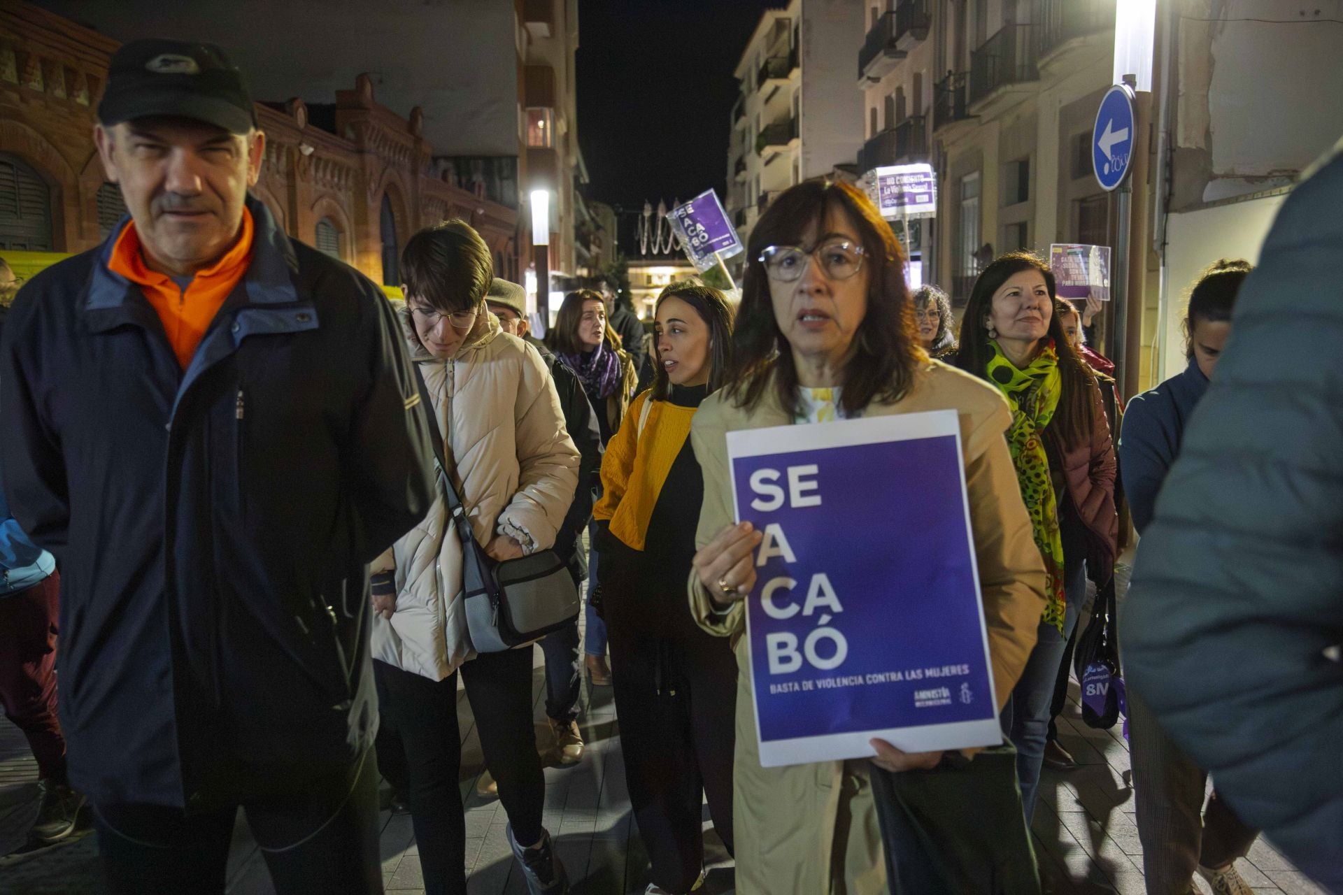 Manifestación celebrada en Mérida con motivo del 25-N.