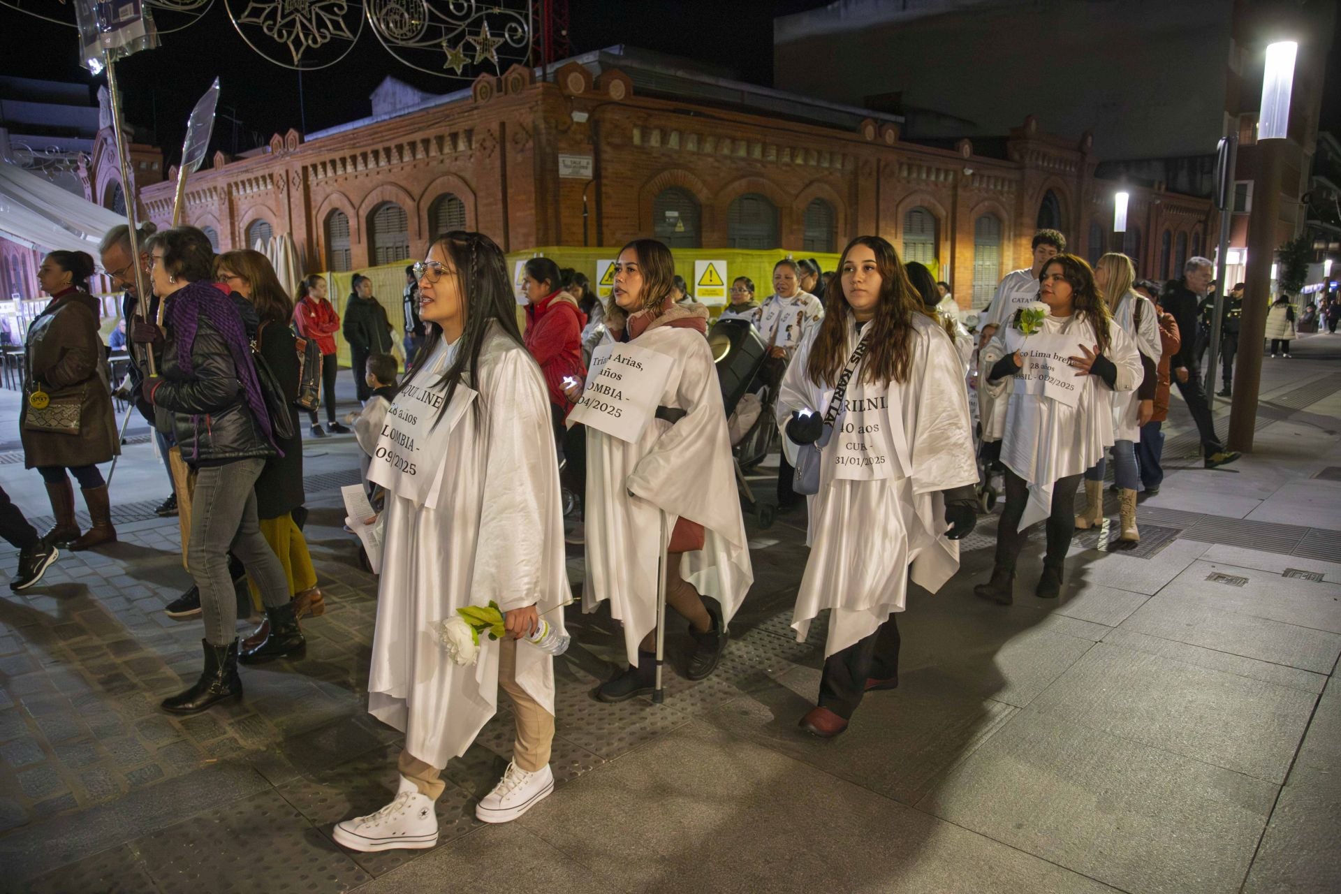Manifestación celebrada en Mérida con motivo del 25-N.