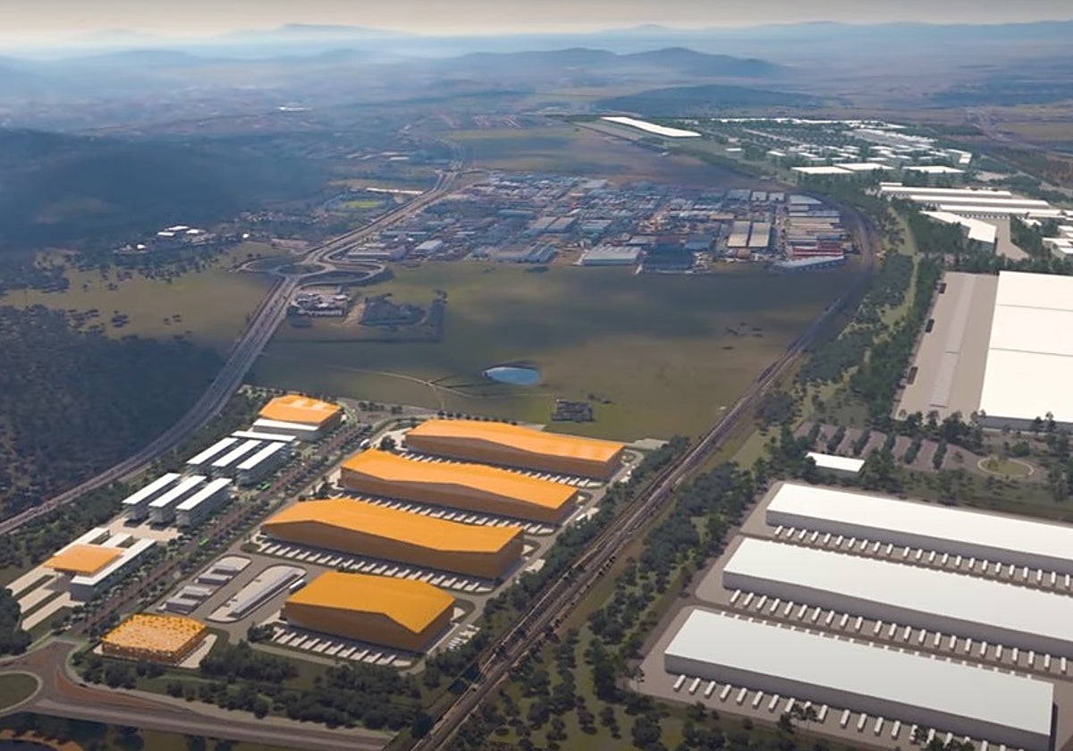 Recreación del proyecto del centro de datos de CC Green en Cáceres.