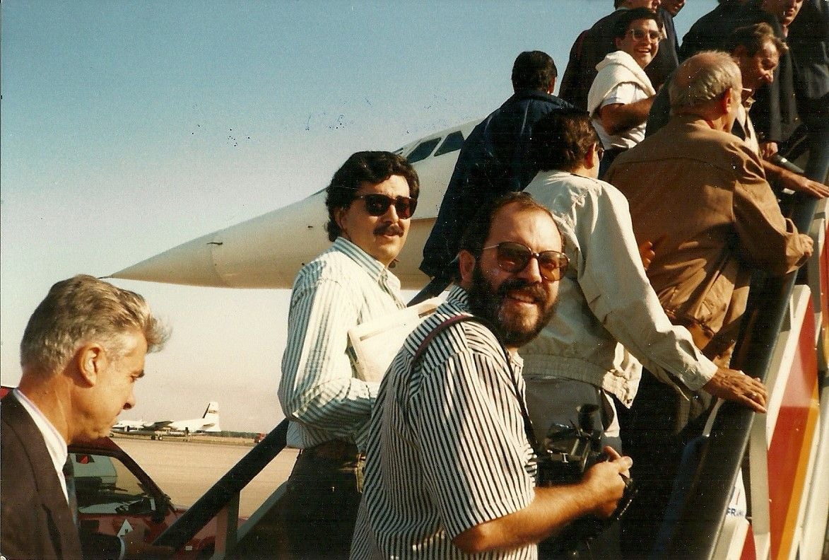 Subiendo al Concorde en 1988.