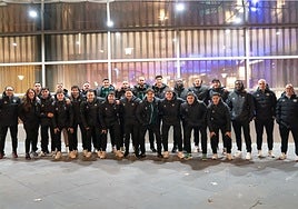 La selección de Extremadura llegó ayer a Zaragoza.