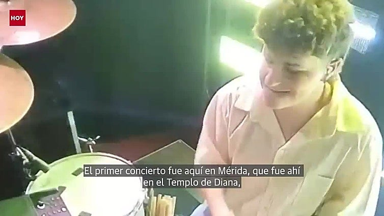 Manu Oliva, el batería de Sanguijuelas del Guadiana