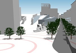 Recreación del proyecto de reforma del eje Plaza Marrón-Camino Llano.