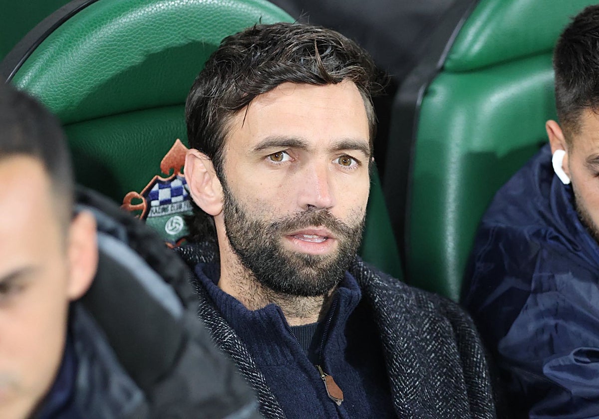 Fran Beltrán, durante el partido ante el Racing de Ferrol.