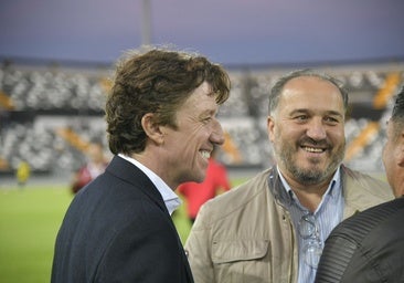 El presidente del Badajoz Colate Vallejo-Nájera y el director general Javier Peña.