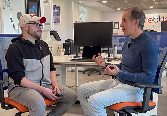 José Luis Huertas y Daniel Vaquerizo en la entrevista para Extremadura Es Futuro