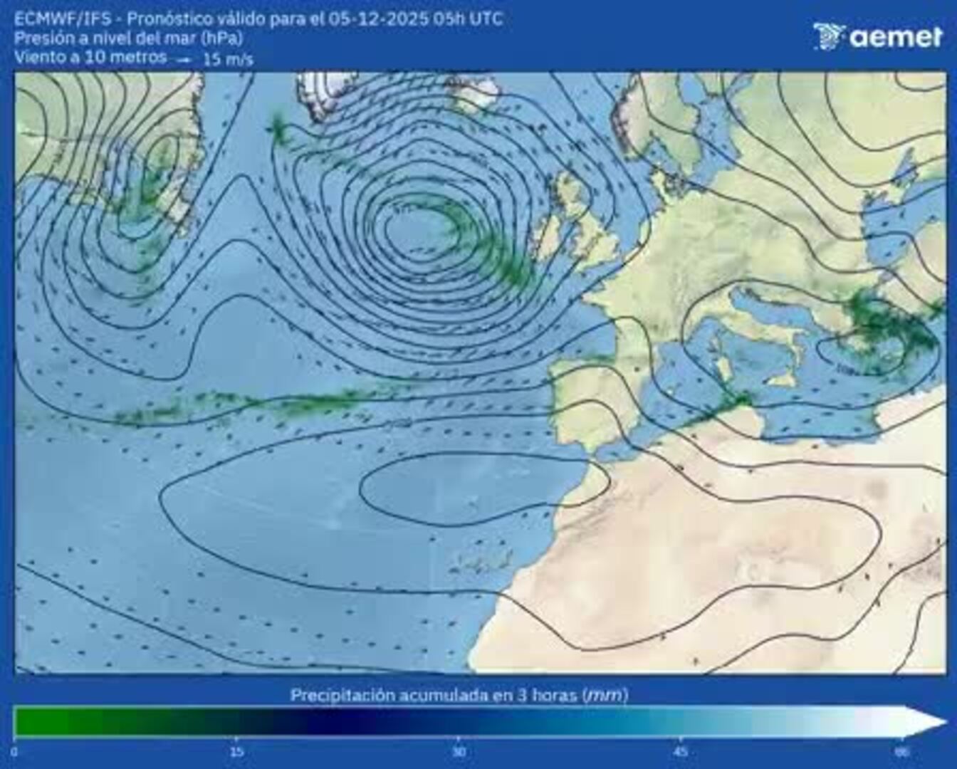 Previsión de la Aemet para el puente de diciembre