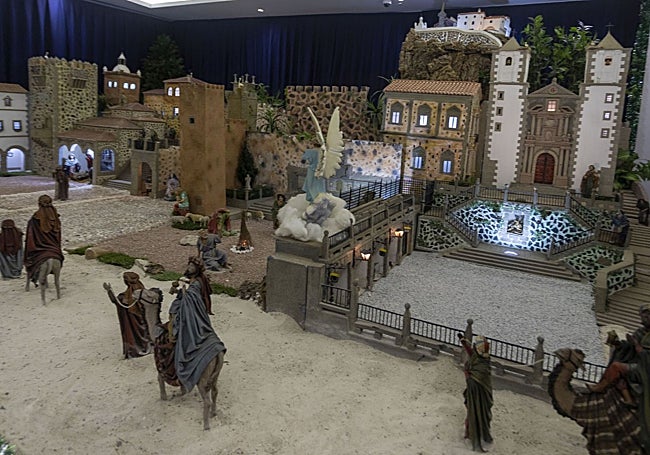 Belén del antiguo asilo de las Hermanitas de los Pobres, en Cánovas, que funciona en la actualidad como residencia de mayores.