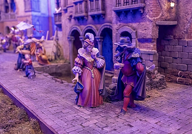 Pasaje del belén veneciano que se puede ver en la sede de la Fundación Tatiana, en el palacio de los Golfines de Abajo.