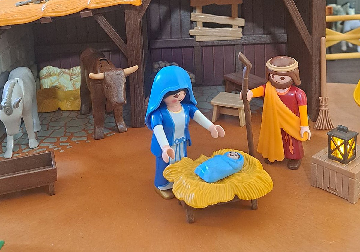 Detalle del Belén de Playmobil expuesto en la Colección Visigoda.