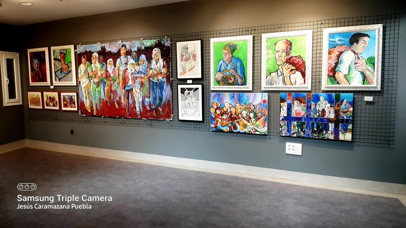 Parte de la exposición ‘Emigrantes’ en la Fundación CB.