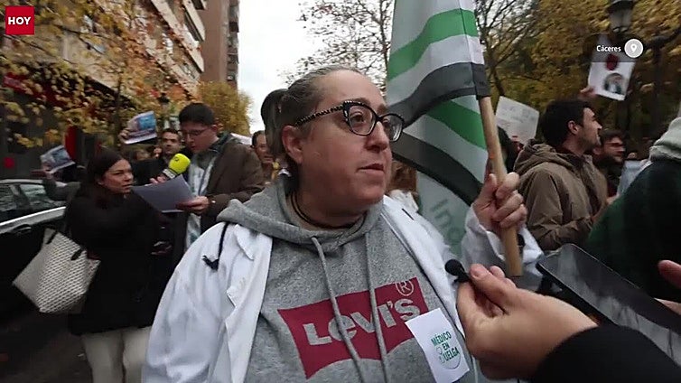 Los médicos se manifiestan en Extremadura