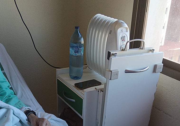 Sin calefacción en la séptima planta del hospital Universitario de Badajoz