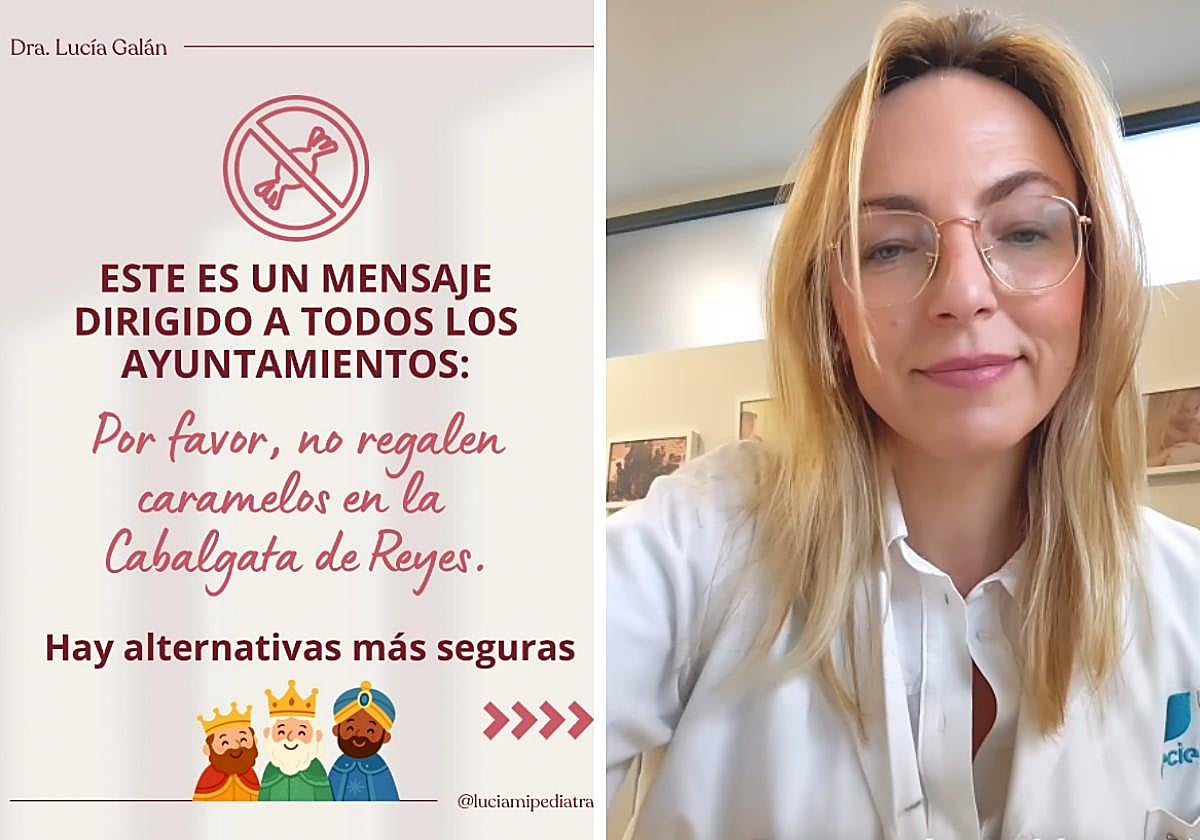 Lucía Galán, pediatra: «Hago un llamamiento para que no se tiren caramelos en la cabalgata de Reyes»