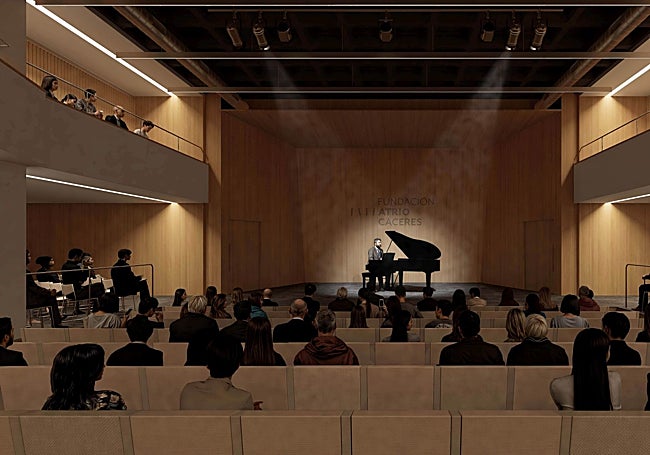 Recreación del interior de la sala Clavellina tras su reforma.