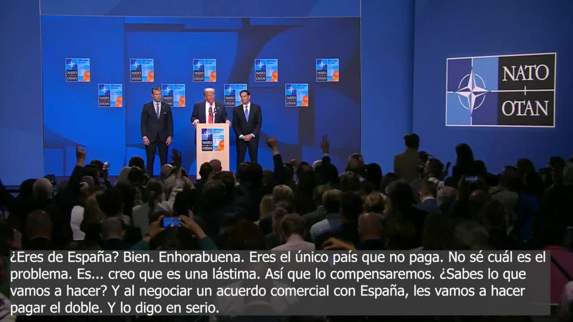 Trump amenaza a España con represalias comerciales por no comprometerse con el 5% en Defensa