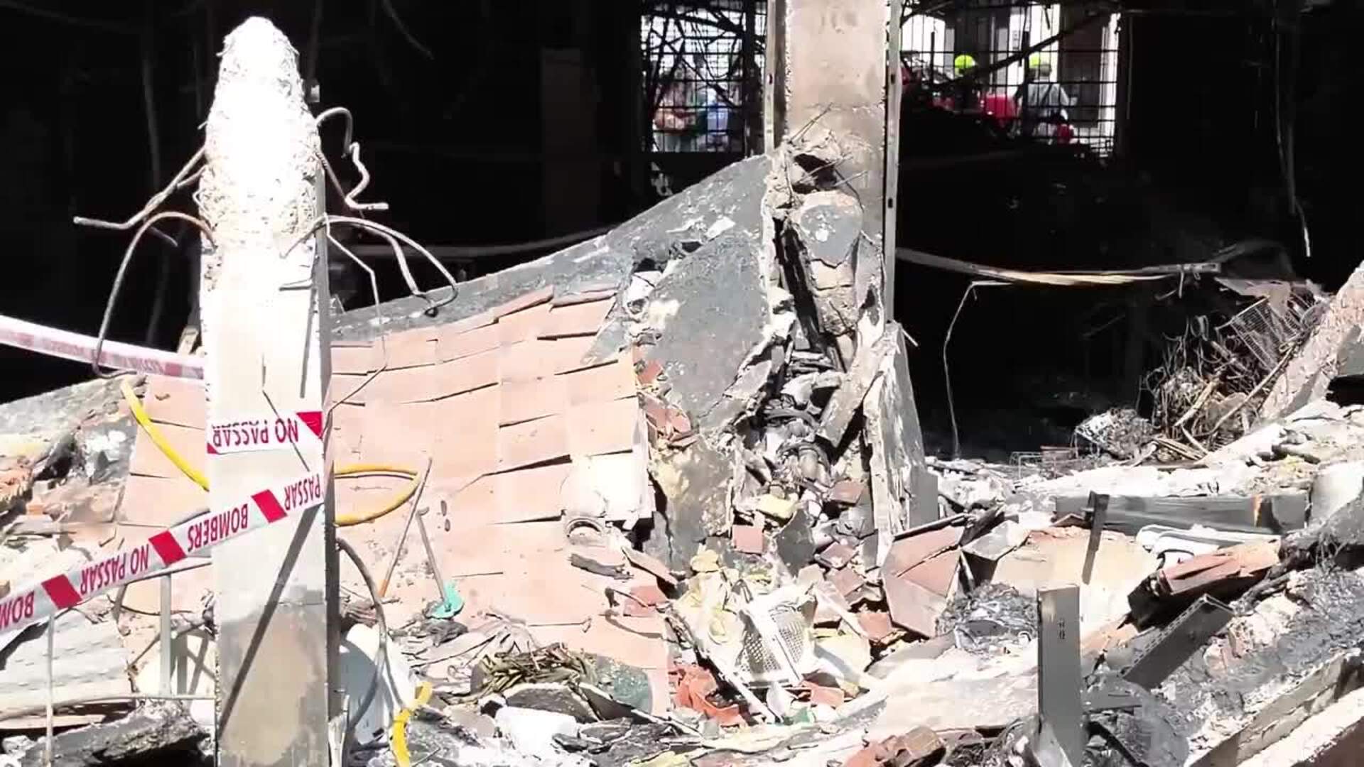 El dron de Bombers València capta las imágenes del incendio