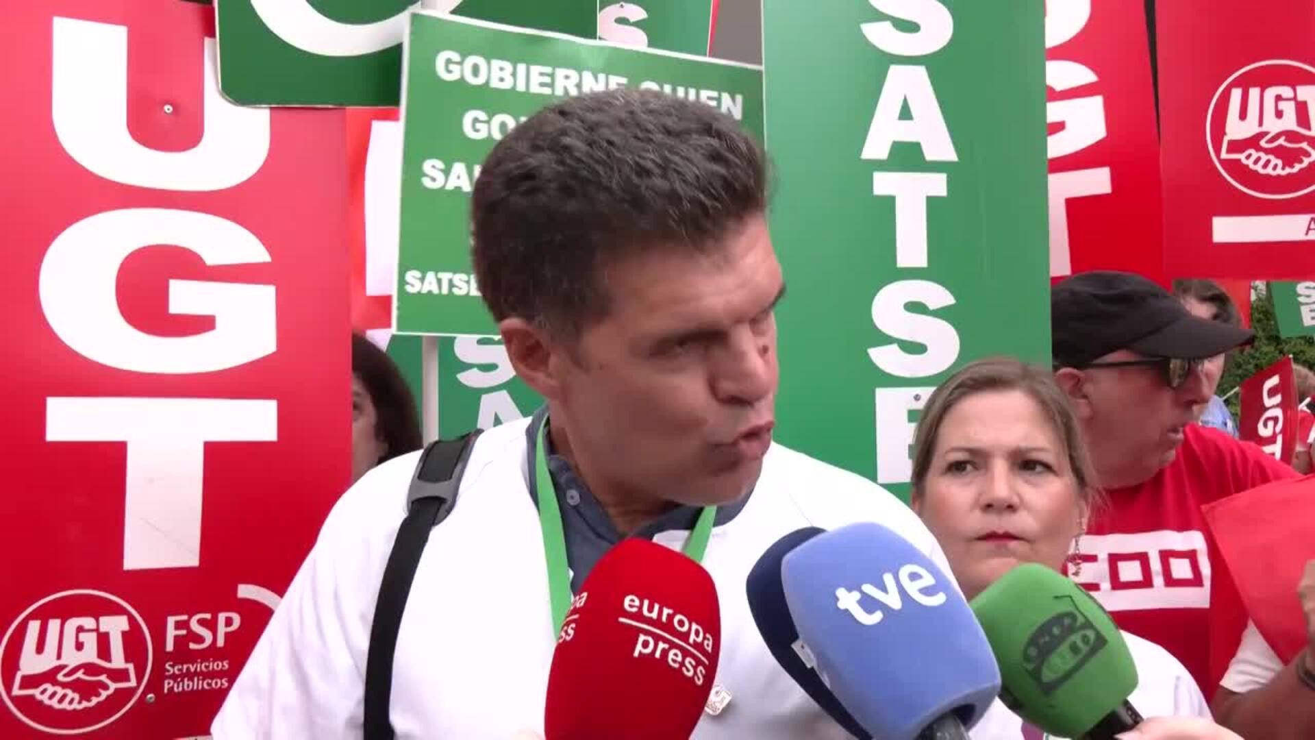Sindicatos sanitarios salen a la calle para reprochar la gestión de la bolsa de empleo del SAS