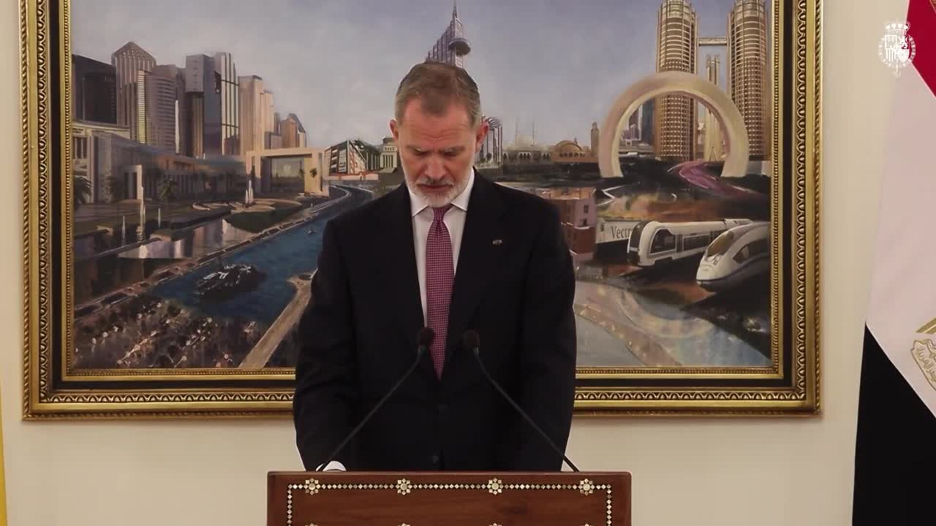 Felipe VI defiende "un Estado palestino viable" que incluya Gaza