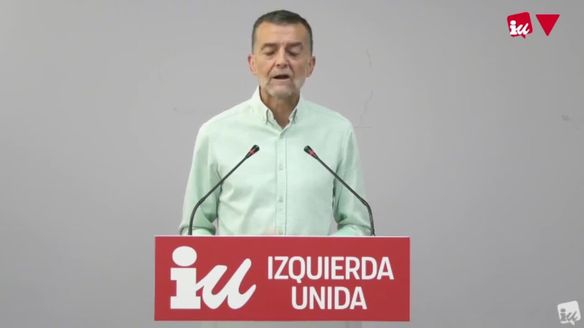 IU denuncia que "Gaza es el nuevo Auschwitz" y pide romper ya todas las relaciones con Israel