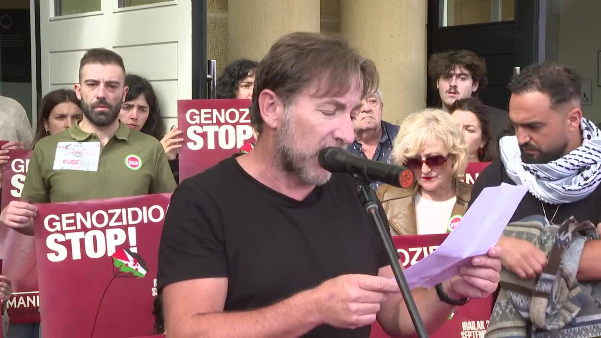 350 personalidades del cine se suman a la comunidad palestina vasca contra el genocidio en Gaza