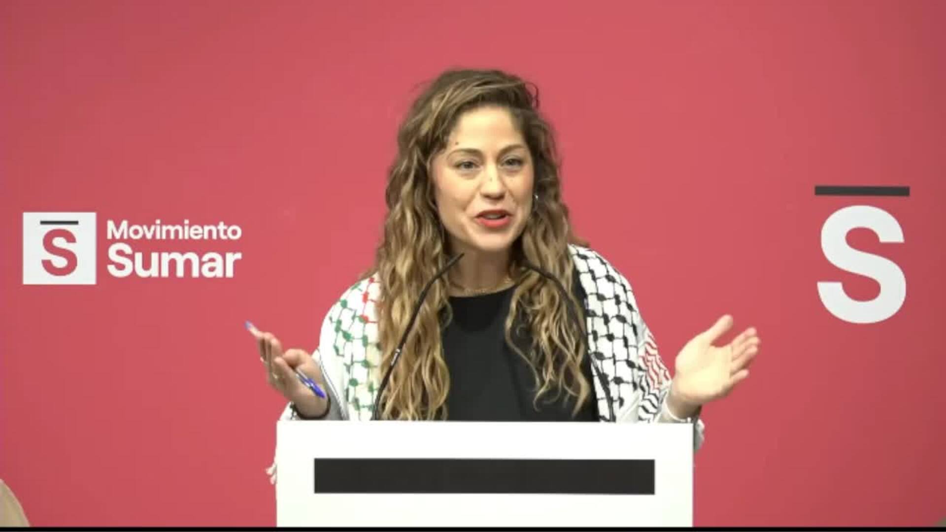 Sumar pide ir "más allá" en Gaza y avisa a Netanyahu: "Si pisas suelo español, irás preso"