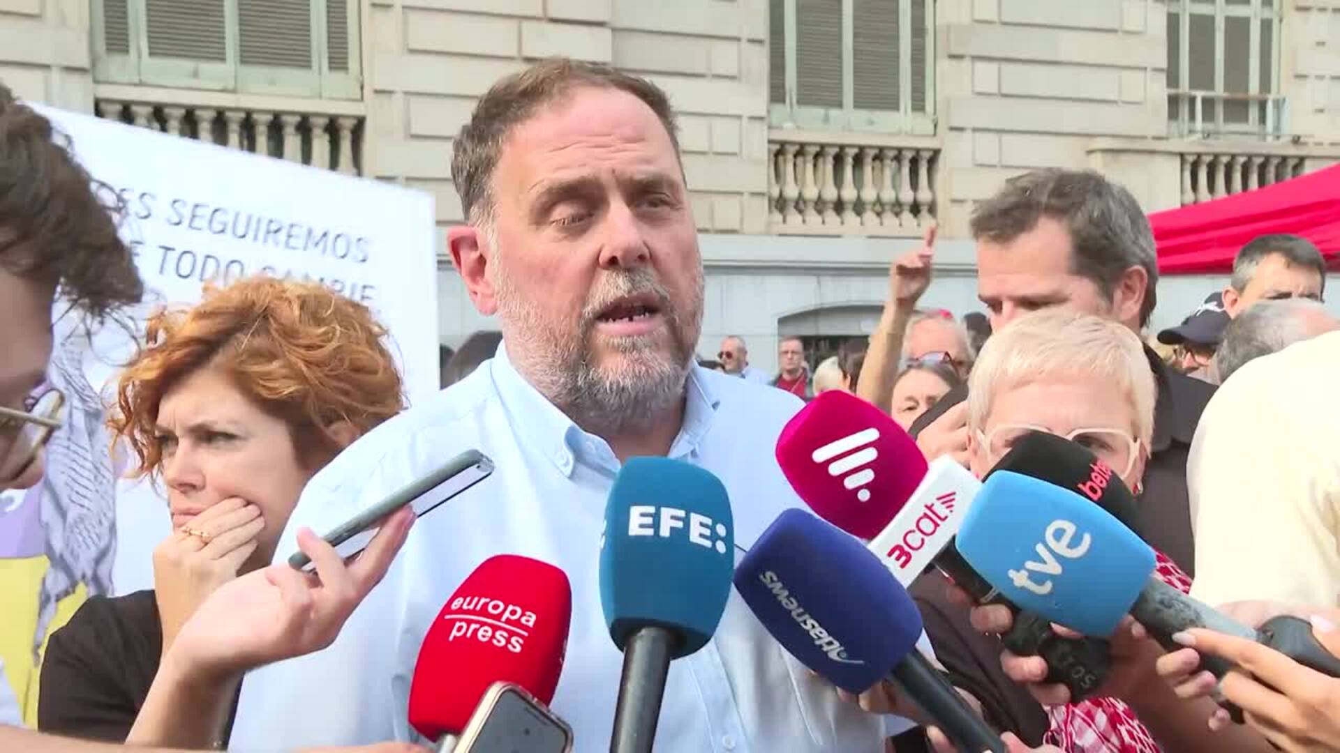 Junqueras (ERC): la Humanidad "se avergonzará durante generaciones del genocidio" de Israel