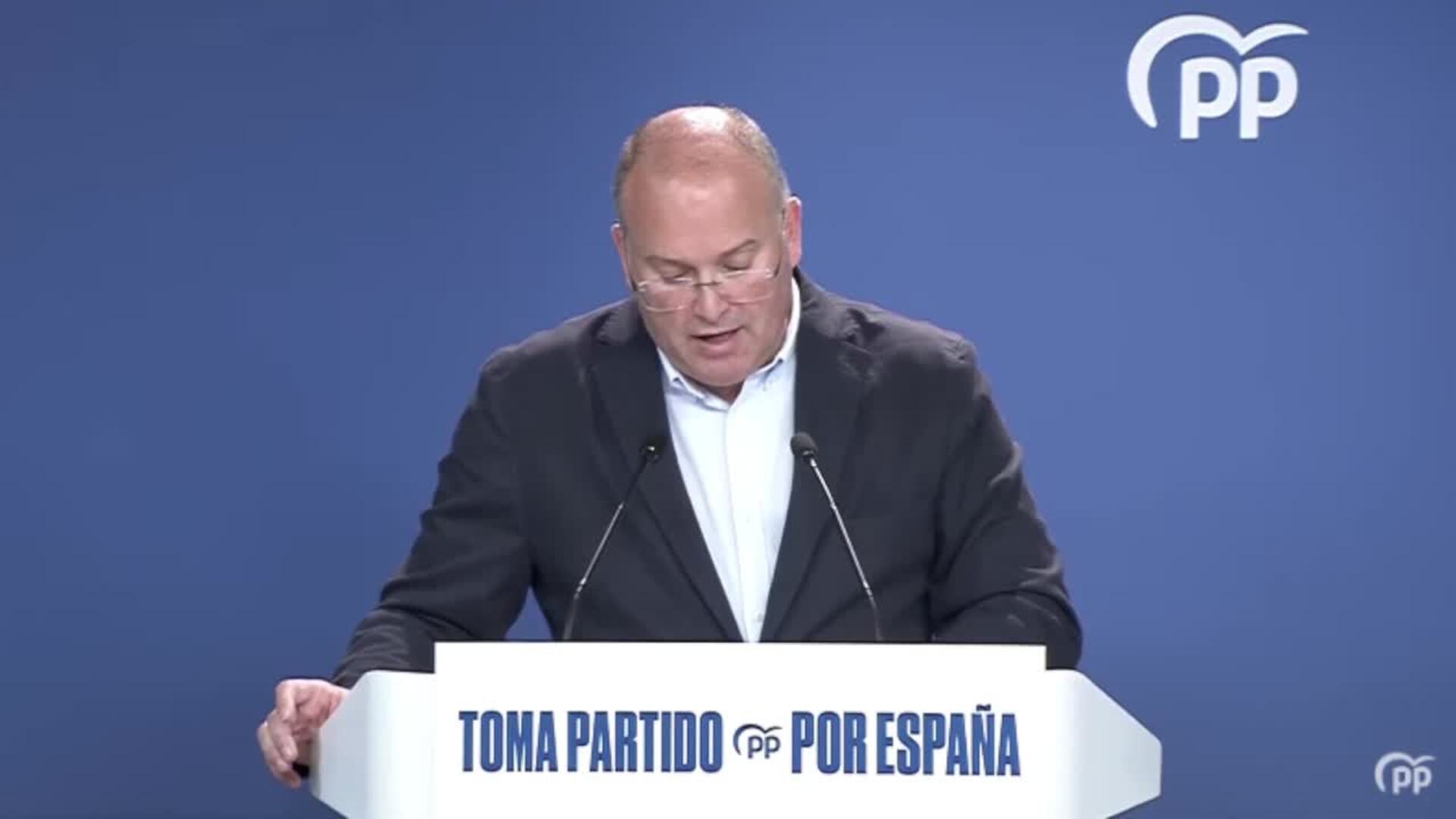 El PP ve "llamativo que lo que no le valía a Sumar, hoy le vale a Hamás"