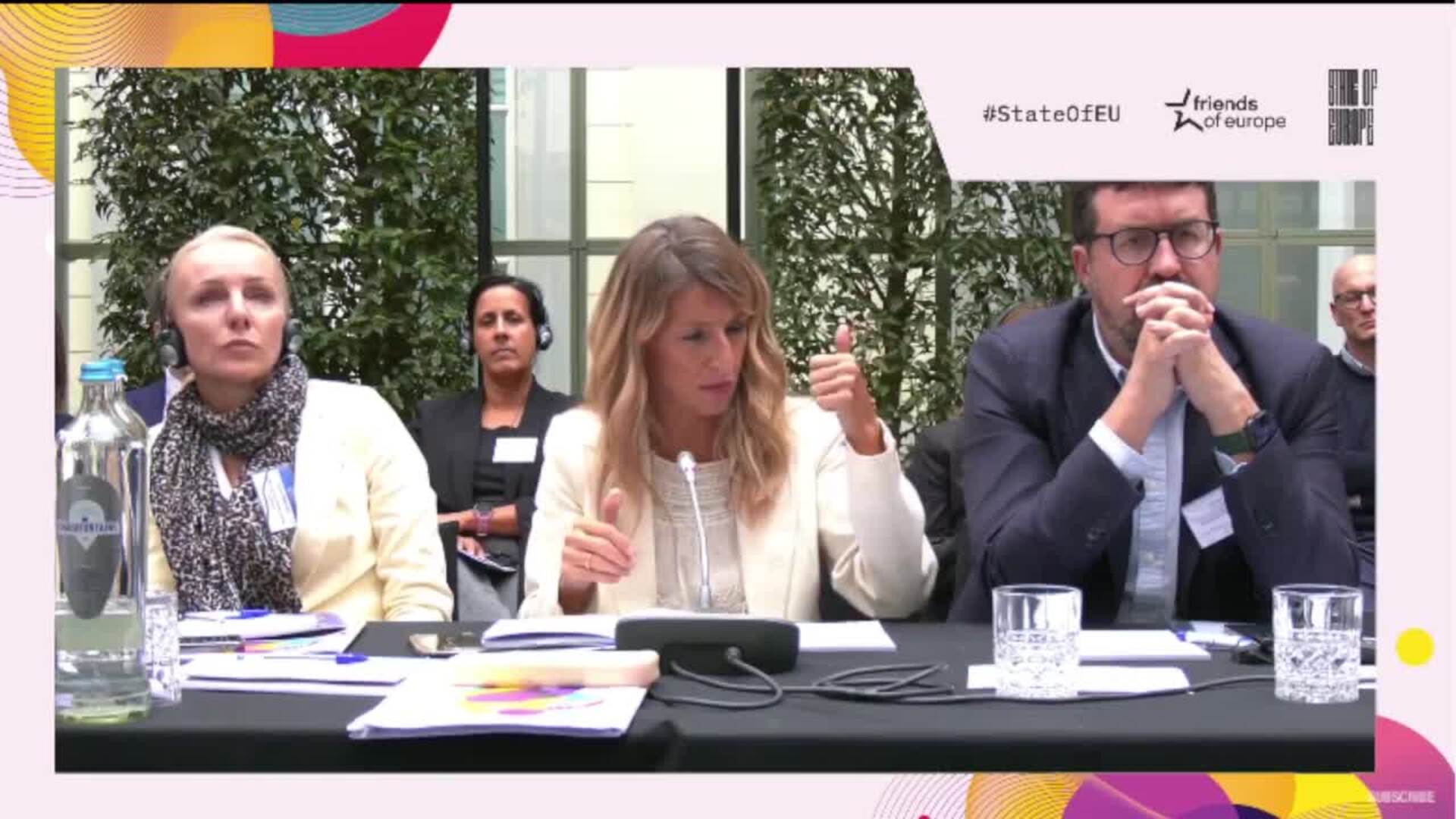Díaz advierte que la UE tiene que reducir la desigualdad para evitar el riesgo del "populismo"