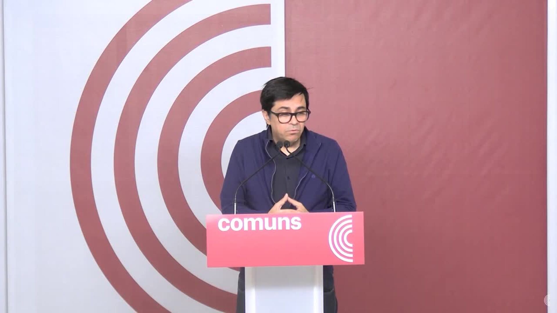 Pisarello (Comuns) avisa a Junts de que un gobierno de PP y Vox "sería un enorme retroceso"