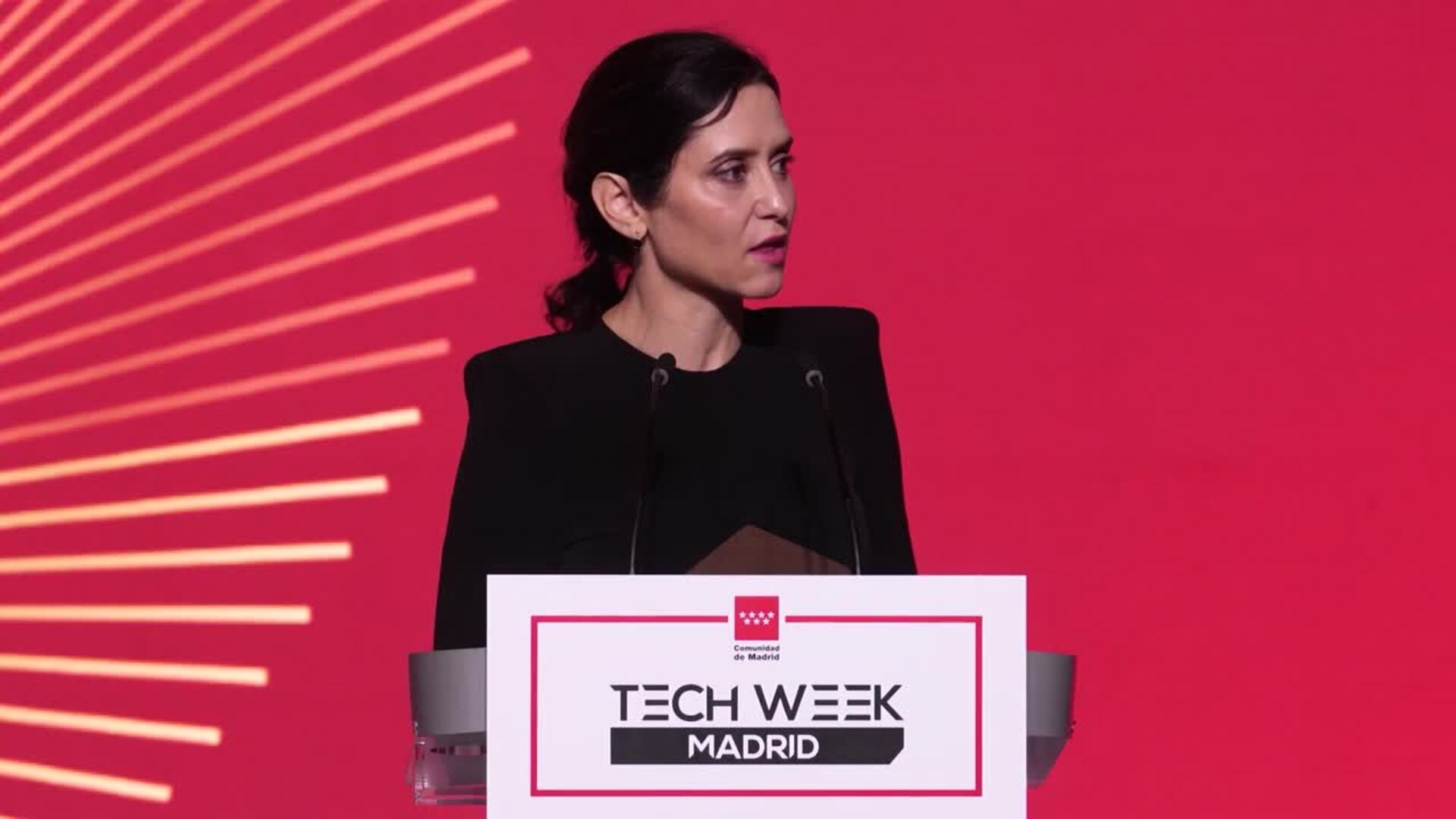 Ayuso presenta 'Madrid Tech Week', que consolida a la región en "innovación tecnológica"