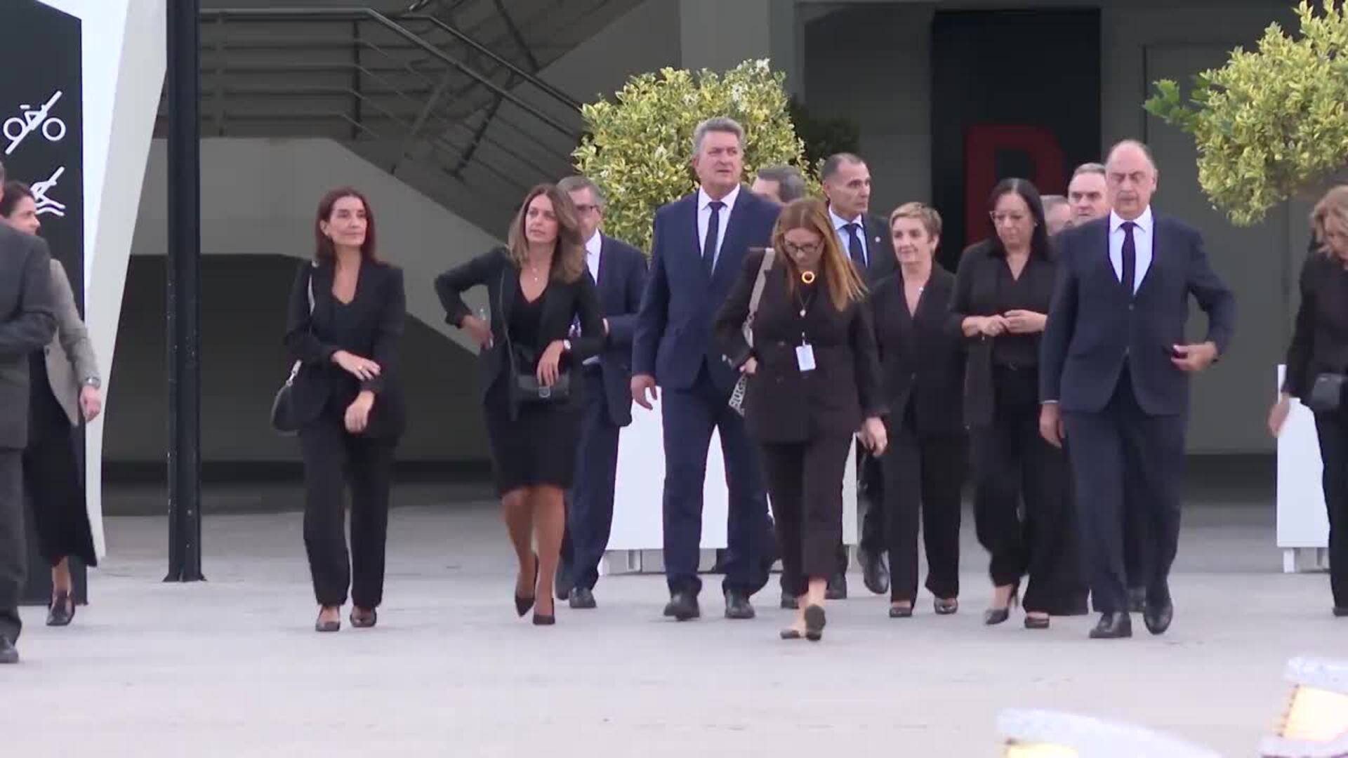 Llegada de Carlos Mazón al funeral de Estado por las víctimas de la dana