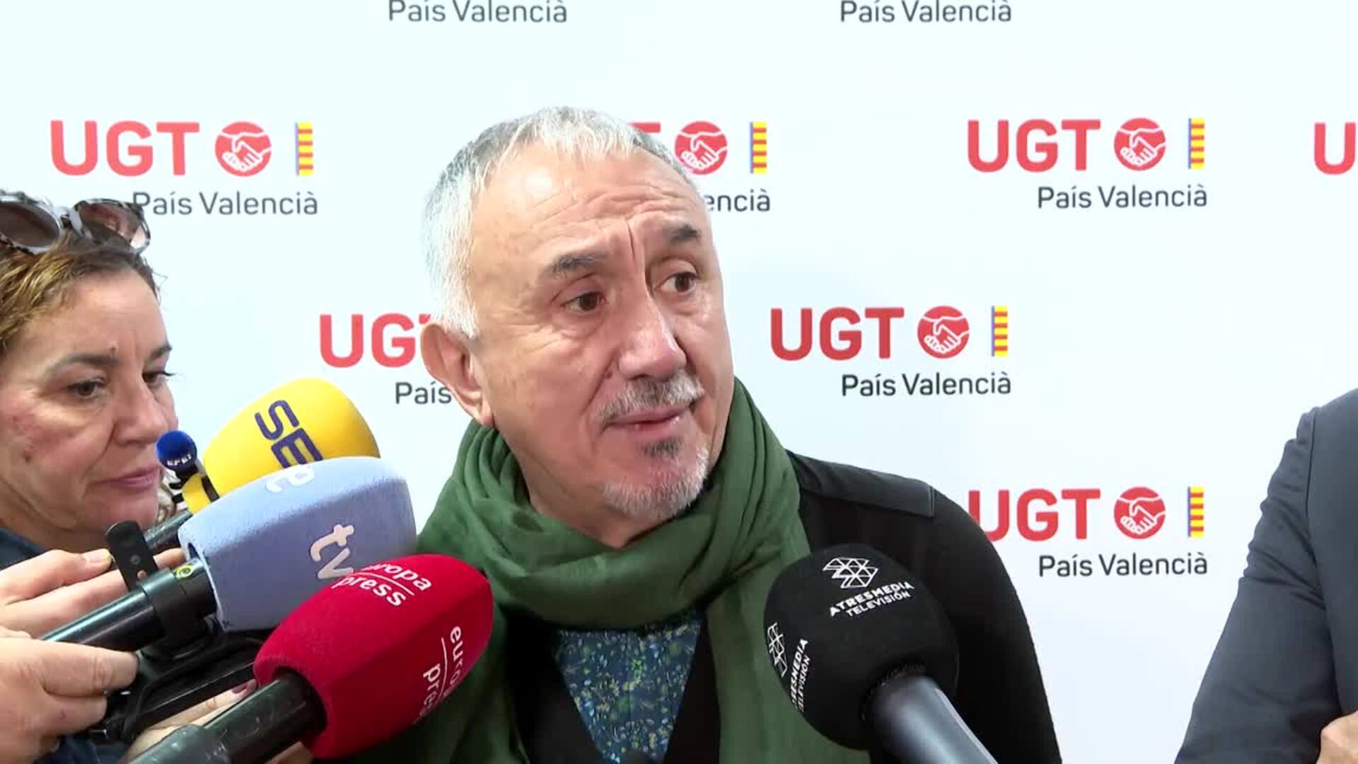 Álvarez (UGT) reclama una comisión de seguimiento de la reconstrucción de la dana